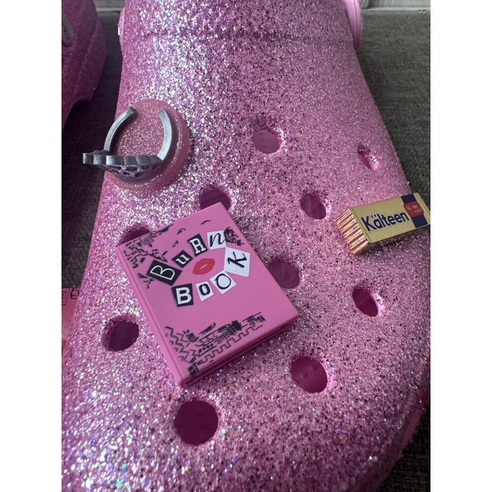 RESERVED for glitterqueen1901 Bundle of 4 Crocs Mean Girls Pink Glitter Clogs - Picture 6 of 13